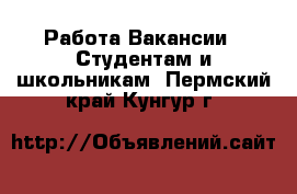 Работа Вакансии - Студентам и школьникам. Пермский край,Кунгур г.